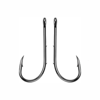 LIVERFORT INDUSTRIES High Carbon Edelstahl Schwarzer Angelhaken Köder halter Angelhaken Süßwasser für Wels, Thunfisch, Karpfen