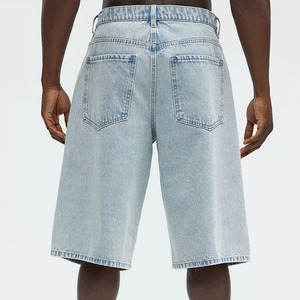 Pantalones cortos de mezclilla para hombre, 100% algodón, mezclilla, acabado lavado, cierre de botones, bolsillo, aspecto moderno, Ideal para ropa informal, transpirable y cómodo - Product Image 3
