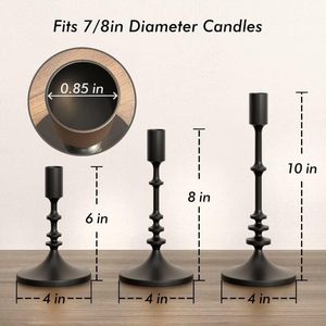 Hot Selling Matte Black <b>Candlestick</b> Holders New Arrival Candle Holders Lanterns and Candle Jars High Quality Centerpiece Candles - Product Image 5