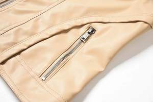 2024 nuevo diseño chaqueta de cuero auténtico para mujer estilo moderno cremallera transpirable con bolsillos interiores y exteriores OEM al por mayor - Product Image 5