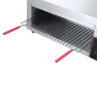 Pemanggang daging salamander elektrik stainless steel, pemanggang roti terpasang di dinding dengan asap tanpa asap oven sayuran
