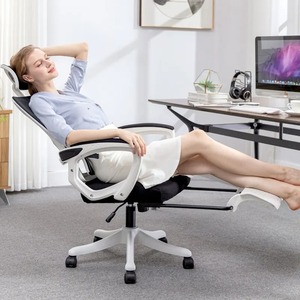 Văn phòng cổ điển khung màu đen lưới ghế màu đen với tựa đầu và footstool Ergonomic Ghế văn phòng - Product Image 3