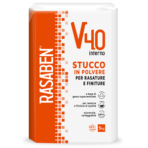 Intonaco in polvere per interni V40 Kg. 5 - Product Image 1