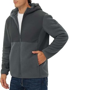 Alta calidad transpirable al por mayor logotipo personalizado moda invierno cálido chaqueta polar para hombre - Product Image 2