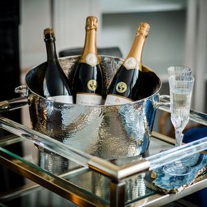 Cuenco de champán antiguo y cubo de hielo de acero inoxidable de calidad creativa con mango de ciervo Cubo de vino de proveedores al por mayor - Product Image 5