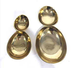 Plato de Aluminio con Diseño de Doble Huevo, Moderno y Decorativo, para Decoración de Mesa de Boda, Último Diseño 2023 - Product Image 1