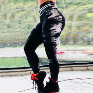Fabricación Fitness cintura alta compresión estiramiento gimnasio deportes sublimación impresión apretado mujeres para mallas EE. UU. tamaño logotipo personalizado - Product Image 2