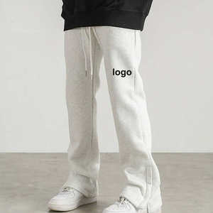 Pantalon de survêtement en toile léger personnalisé pour hommes Baggy Track évasé Design empilé Joggers de haute qualité avec taille élastique - Product Image 2
