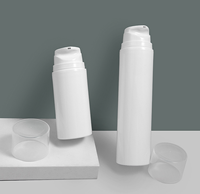 Flacon de lotion sans air personnalisé de luxe avec logo, 30 ml, 50 ml, 120 ml, 150 ml, 200 ml, en plastique PP avec pompe, pour base de maquillage et fond de teint