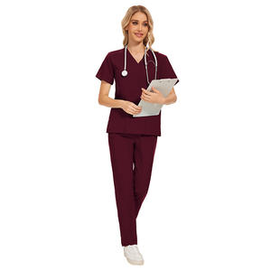 Logo personnalisé femmes tissé imperméable Spandex infirmière gommages costume hauts extensible soins infirmiers ensembles médical hôpital uniformes tricotés - Product Image 6