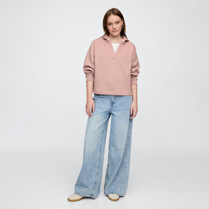 Nardon Apparel otoño nueva llegada suelta Zip Up Sudadera con capucha mujer manga larga cintura ajustada diseño precio barato transpirable - Product Image 3