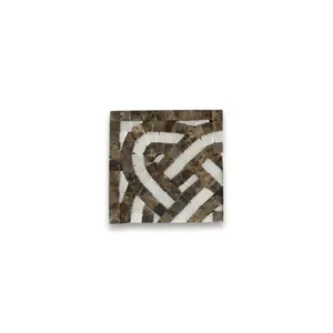 กระเบื้องโมเสคหินอ่อนขัดเงา4x4หยกสีขาว B0016CP สำหรับตกแต่งขอบกระเบื้องพรีเมี่ยมสำหรับการออกแบบตกแต่งภายใน - Product Image 1