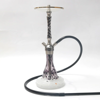 Accessoires de chicha de luxe en verre et alliage d'aluminium allemand, plusieurs designs, avec 2 tuyaux, haute qualité, prix de gros