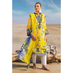 Conjunto de Moda Femenina de 3 Piezas sin Coser con Estampado y Dupatta de Chifón Bordado BCT-52015 - Product Image 3