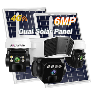 Rscamtom 6MP Dual Solar Panel Kamera Drei Bildschirme Bewegungs erkennung Alarm Nachtsicht Voll farbe 4G PTZ Solar kamera - Product Image 1