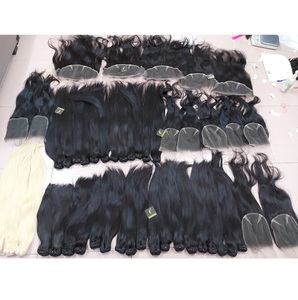 ผมต่อจากผมมนุษย์บริสุทธิ์ผม100% สำหรับทอเป็นมัดผมจากเวียดนาม - Product Image 6