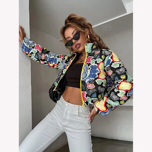 Top produit tendance veste bouffante pour femme fermeture éclair complète manches longues coupe-vent hiver chaud veste à bulles pour femme - Product Image 1