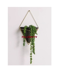 Juego de macetas colgantes de color cobre y Hierro de 2 macetas de diferentes tamaños para uso en el balcón y la terraza de la sala de estar - Product Image 5