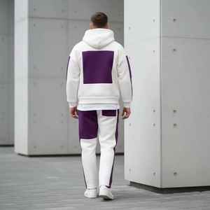 Ensemble de survêtement à capuche uni de qualité supérieure pour hommes et femmes, en molleton, décontracté, jogging, streetwear, chaud pour l'hiver, unisexe, vente en gros - Product Image 4