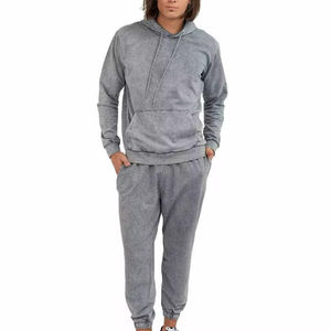 Conjunto Deportivo de Pantalón y Sudadera de Algodón con Lavado Ácido Personalizado 2025, Estilo Vintage de Secado Rápido - Product Image 4