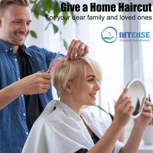 Ensemble de ciseaux de coupe de cheveux professionnels Kit de ciseaux de coupe de cheveux de barbier avec cisailles de coupe et d'amincissement pour salon et usage domestique OEM - Product Image 3