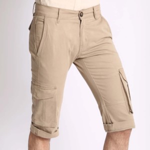 Nuevo estilo de moda 100% algodón sólido Cargo Shorts cordón comodidad verano venta en línea Casual medio pantalones bolsillos uso en el gimnasio - Product Image 3
