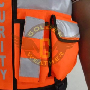 Gilet de sécurité personnalisé haute visibilité avec fermeture éclair avant poches multifonctionnelles vêtements de sécurité réfléchissants haute visibilité flash LED en polyester - Product Image 3