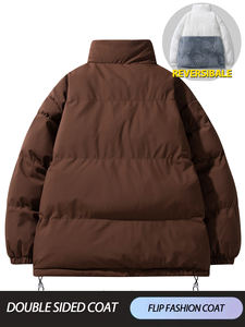 Personalizado de longitud media grueso Puffer logotipo europeo Otoño Invierno nuevo algodón acolchado de talla grande suelto estilo polar comodidad - Product Image 3