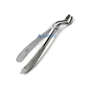 Jeu de pinces dentaires allemandes en acier inoxydable Pinces d'extraction réutilisables en métal Fig 95 Chirurgie buccale Équipements dentaires approuvés CE - Product Image 2