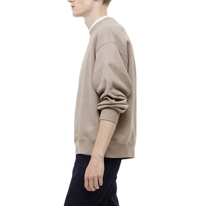 Nuevo diseño Sudadera de cuello redondo de gran tamaño 400gsm algodón de peso pesado gota hombro sudadera en blanco para hombres - Product Image 3