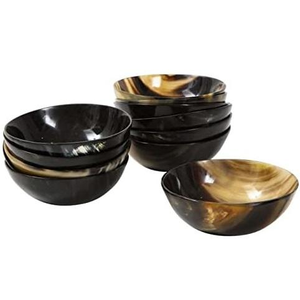 Bol à épices personnalisable en agate et corne de buffle de haute qualité, écologique, fait main, rond, style moderne pour la décoration intérieure, Inde - Product Image 3