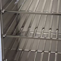 Réfrigérateur et congélateur vertical commercial à quatre portes à double température en acier inoxydable