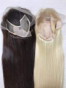 Peluca de cabello humano virgen de alta calidad 100% Super Double Drawn, encaje completo con lejía rubia, cabello crudo indio de origen vietnamita - Product Image 4