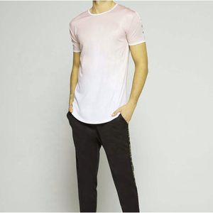 Vente chaude Hommes Gym 100% Coton T-Shirt Sur Mesure Logo Uni O-cou Conception Écologique Respirant Tricoté Tissu Fabriqué - Product Image 2