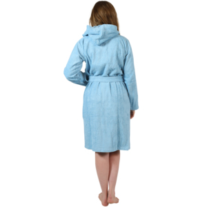 Batas de baño de rizo de algodón puro 100% al por mayor súper cómodas unisex personalizadas de alta absorción para ropa de dormir de mujer - Product Image 5