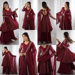 NUEVO DISEÑADOR MODERNO SALWAR KAMEEZ 3 PCS para FESTIVA Y FIESTA TALLAS DE DESGASTE - Product Image 2