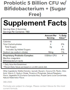 Gomitas probióticas de 5 mil millones de CFU de etiqueta privada OEM, soporte para la salud digestiva cerebral a base de tapioca, suplemento nutricional de 2 gomitas - Product Image 4