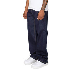 Pantalones de mezclilla de gran tamaño para hombre con tarifa ajustable directa de fábrica, pantalones de mezclilla de último estilo de Material sólido de calidad superior - Product Image 4