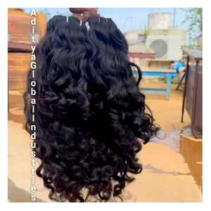 ผมต่อแบบเรมี่ผมต่อผ้าสองชั้นเครื่องทำผมลอนธรรมชาติราคาถูกผู้บริจาค - Product Image 1