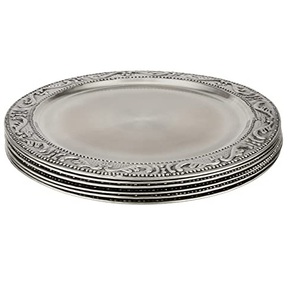 Assiettes de présentation en plastique Gold Reef de 13 pouces pour mariage, vente en gros de serviettes à steak occidentales, assiettes pour fête de mariage - Product Image 2