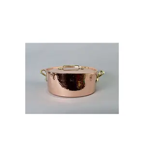 El dövülmüş bakır güveç pot el yapımı güveç Pot çorba tenceresi kapak ile geleneksel ve tasarım parçası