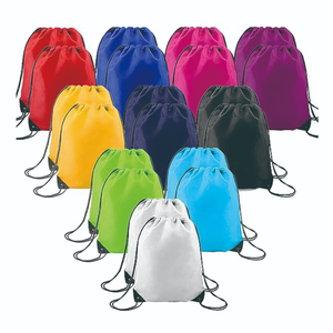 Purple <b>Drawstring</b> <b>Backpacks</b> Plain Dyed Polyester Portable Sport Bag for Outdoor Use Wholesale Pack OEM Supplier - Product Image 5