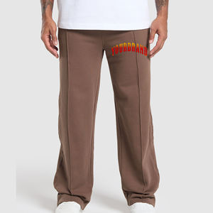 Nouveau design de pantalons de survêtement personnalisés à bas prix pantalons de jogging personnalisés en coton et polyester mélangés pantalons pour hommes lavés avec cordon de serrage - Product Image 1