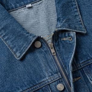 Meilleur Prix Veste en Jean Femme Automne Coton Coupe Ample Décontractée Couleur Personnalisable Épaules Tombantes Style Décontracté Streetwear Tendance - Product Image 4