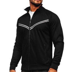 Hommes Hiver Chaud Adulte Homme Coral Fleece Full Zip-Sweatshirt avec Capuche Couleur Noire Vestes - Product Image 1