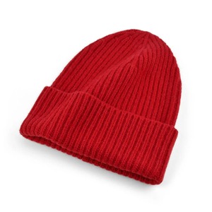 Gorros de lana pura de color rojo sólido para hombre, gorro de lana cálido para hombre, gorro de otoño e invierno para adultos, gorro nuevo de punto - Product Image 3