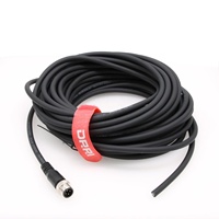 Cable PUR de Señal para Sensor Actuador DRRI M12, Impermeable, Codificado, de 4 Pines, Macho a Hembra, para DeviceNet, IO-Link y Profibus