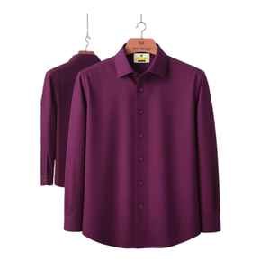 2025 venta al por mayor de moda satén 100% algodón ecológico Color sólido cuello vuelto manga larga hombres Formal Oficina Casual camisas - Product Image 6