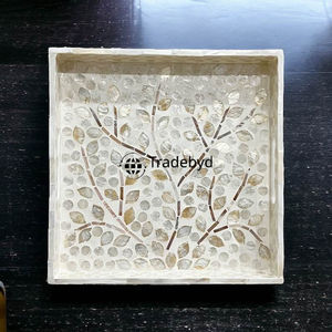 Bandeja de incrustaciones de fregona Tradebyd de lujo hecha a mano para regalar exhibición decorativa y mesa de comedor - Product Image 3