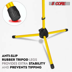5 Core Mic Stand Floor Height Adjustable <b>Tripod</b> Microphone Stands w Extending Telescoping Boom Arm - Product Image 6